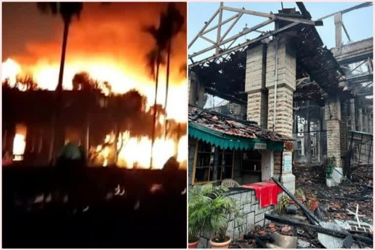 Secunderabad Club was built in 1878  Heritage Sites Hyderabad  Fire breaks out at Secunderabad Club  സെക്കന്തരാബാദ്‌ ക്ലബ്‌ കെട്ടിടത്തിന് തീ പിടിച്ചു  ഹൈദരാബാദ്‌ പൈതൃക സ്ഥലങ്ങള്‍  തീ പിടിത്തം ഹൈദരാബാദ്‌  Hyderabad Latest News