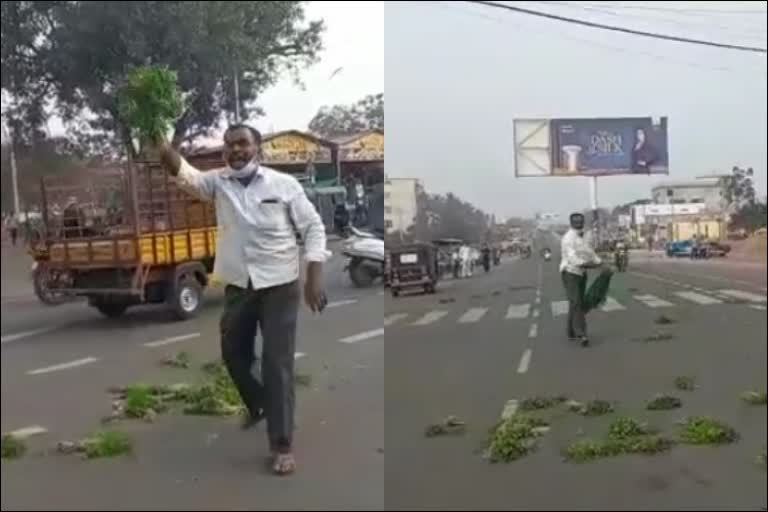 Farmer outrage against police in vijayapur