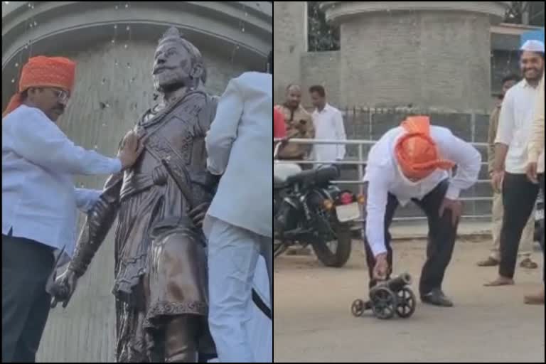 Statue of Sambhaji in the Belgaum Dharmavir Sambhaji Circle