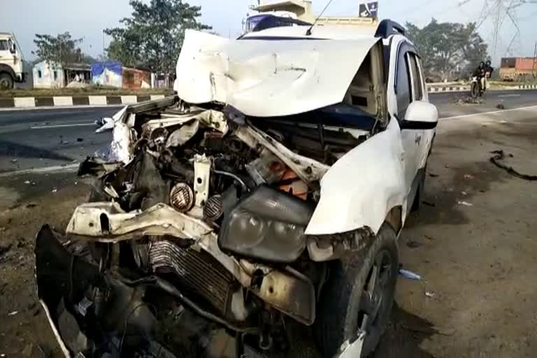 Road accident due to fog in Ranchi