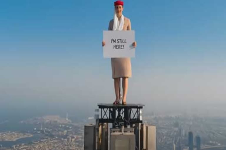 Burj Khalifa Woman Standing