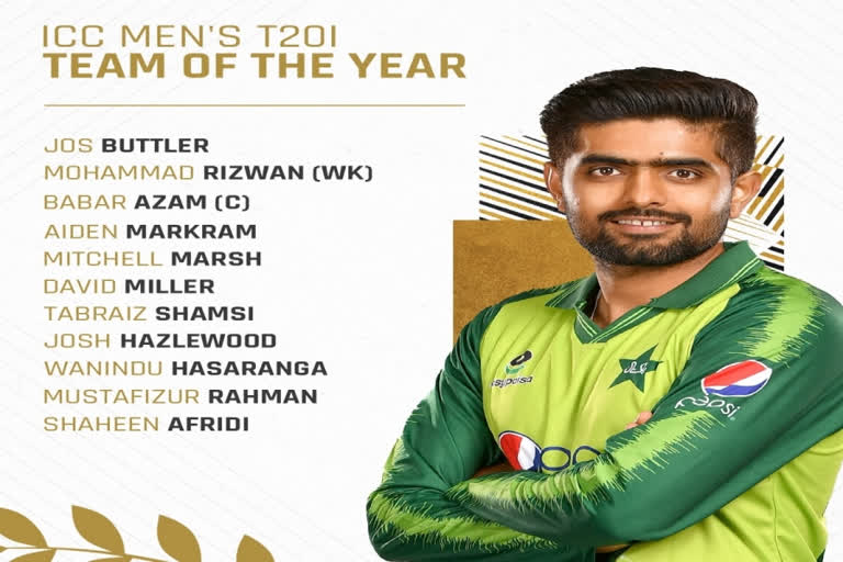 Babar Azam captain to ICC Men's T20 Team of the Year