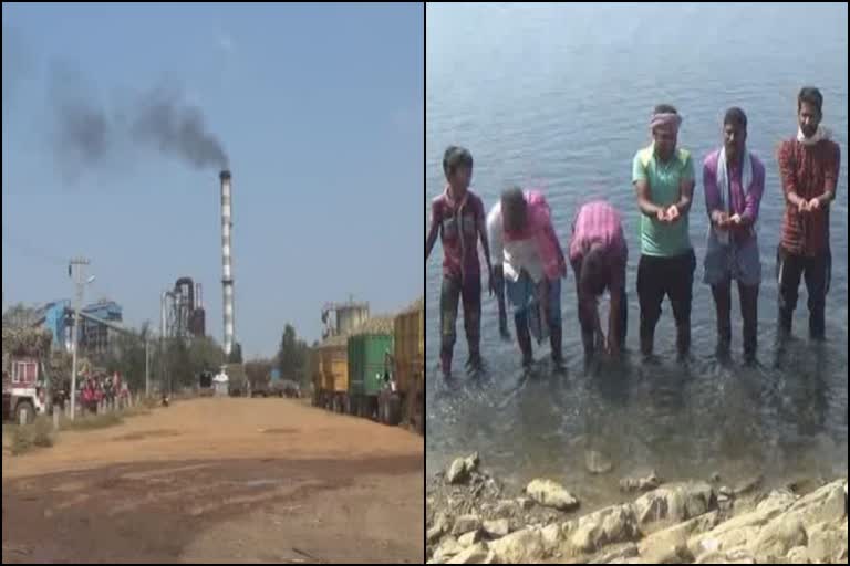 The polluted Varada River in Haveri