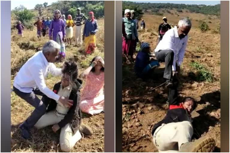 ಹಲ್ಲೆ ಮಾಡುತ್ತಿರುವ ಕ್ರೂರ ದಂಪತಿ