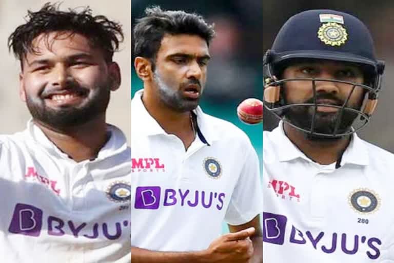 Rohit Sharma  Rishabh Pant  Ravichandran Ashwin  ICC  Test Team of the Year  आईसीसी  टेस्ट टीम ऑफ द ईयर  रोहित शर्मा  ऋषभ पंत  रविचंद्रन अश्विन