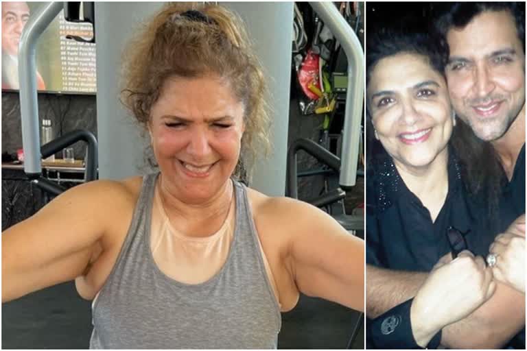 Hrithik shares mother Pinkie Roshan's intense workout video