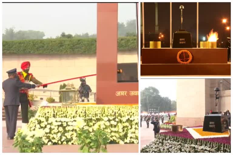 Amar Jawan Jyoti flame at India Gate