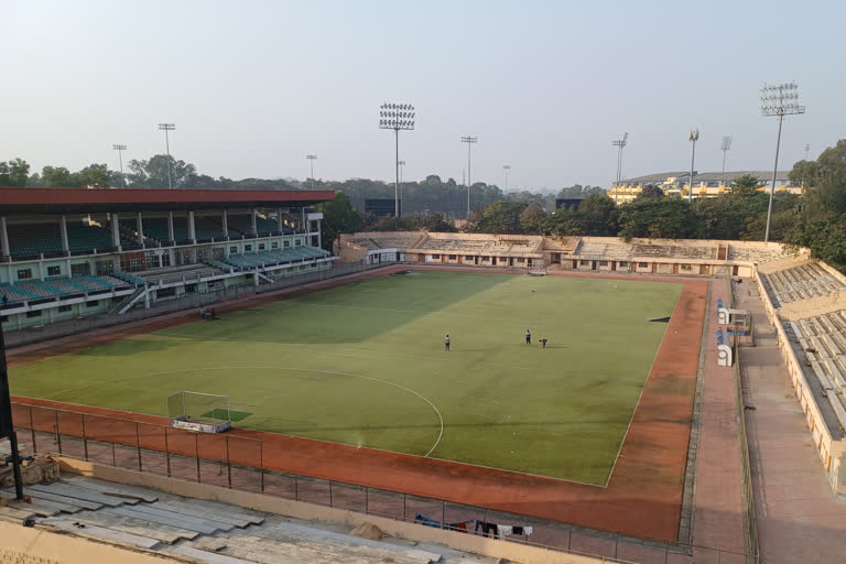 Renovation of Morhabadi Hockey Stadium started