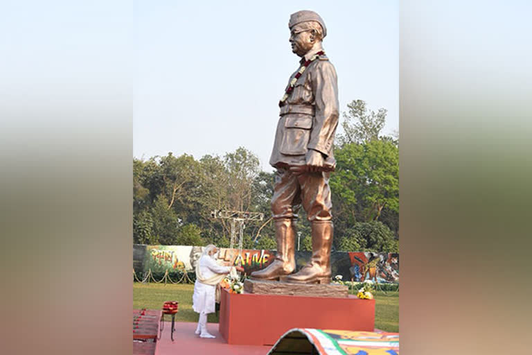 PM Modi pays tribute to Netaji