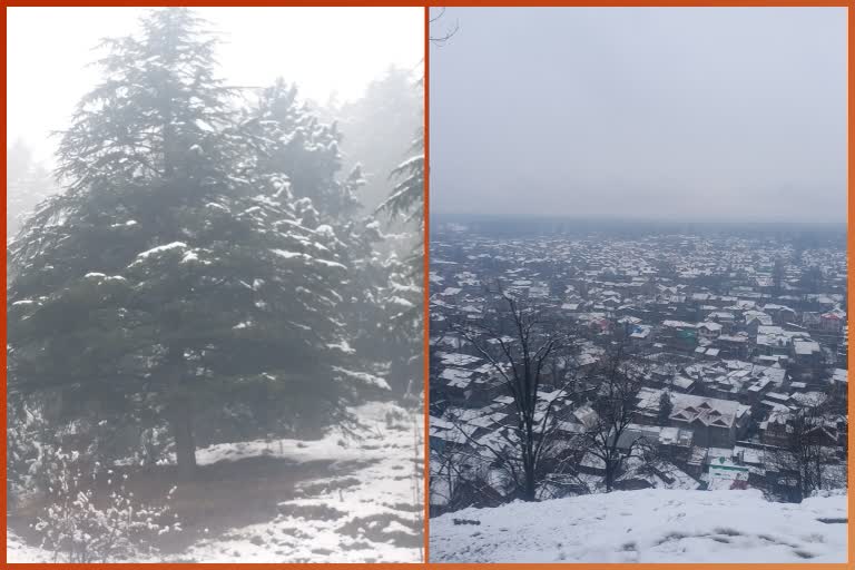 وادی کے ساتھ ساتھ ضلع اننت ناگ میں برفباری کا سلسلہ جاری