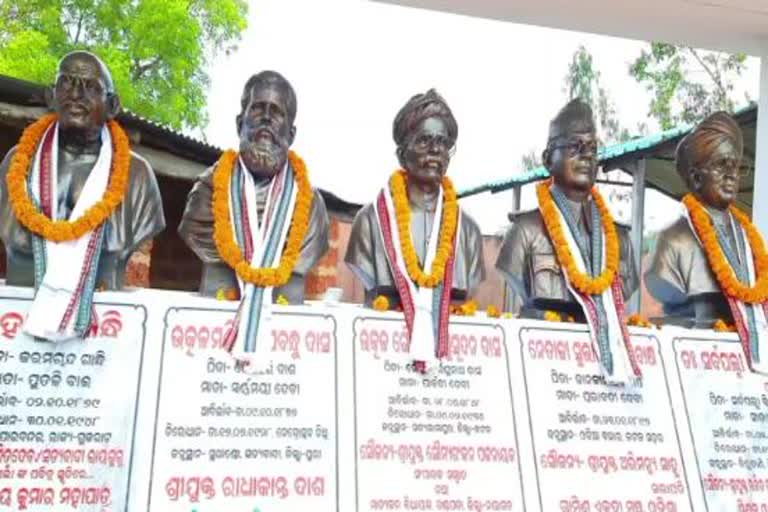 five freedom fighter statues installed in nayagarh on the eve of netaji jayanti