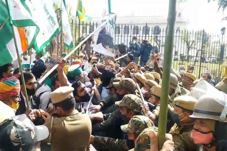 clash between farmers and police