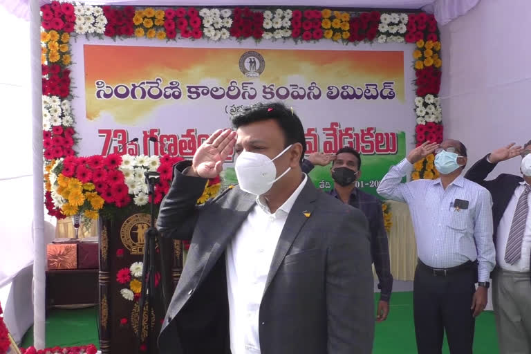 CMD Sridhar Participated in Singareni Republic Day celebrations