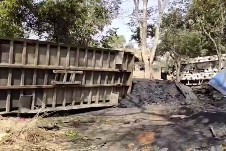 Container Trolley crashed