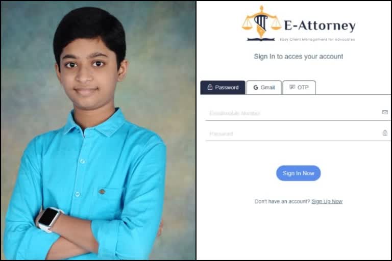 A 10-year-old boy who developed e-attorney app