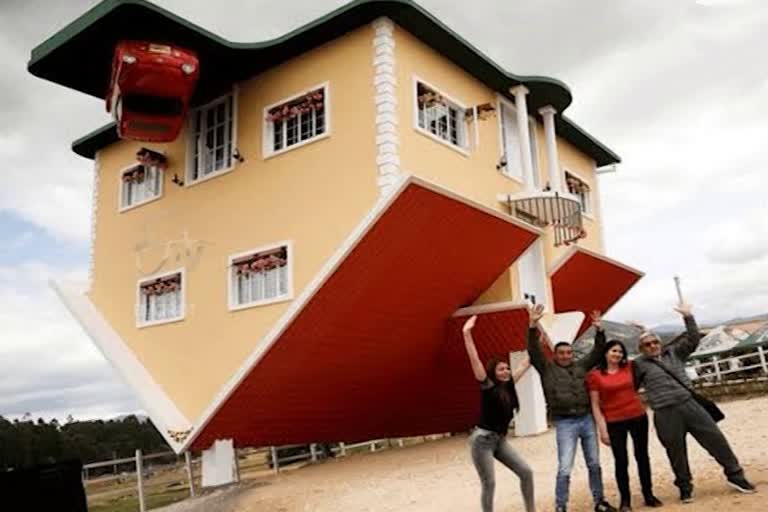 Upside-down house in Colombia become attraction of visitors