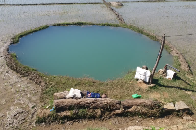 Open well with full of Water, agriculture water visuals