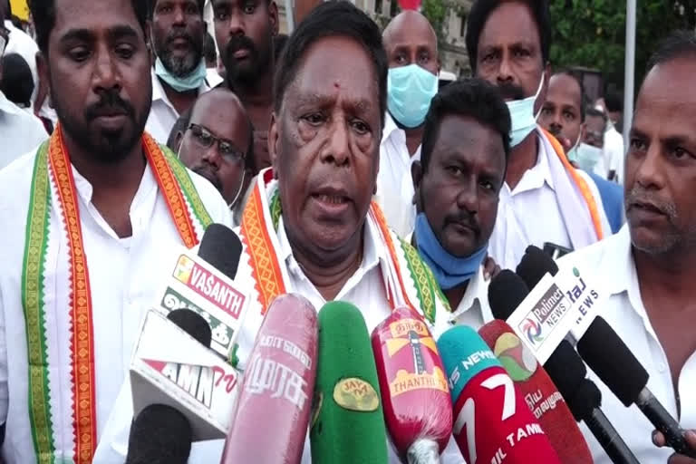 புதுச்சேரி முன்னாள் முதலமைச்சர் நாராயணசாமி, Puducherry EX CM Narayanasamy