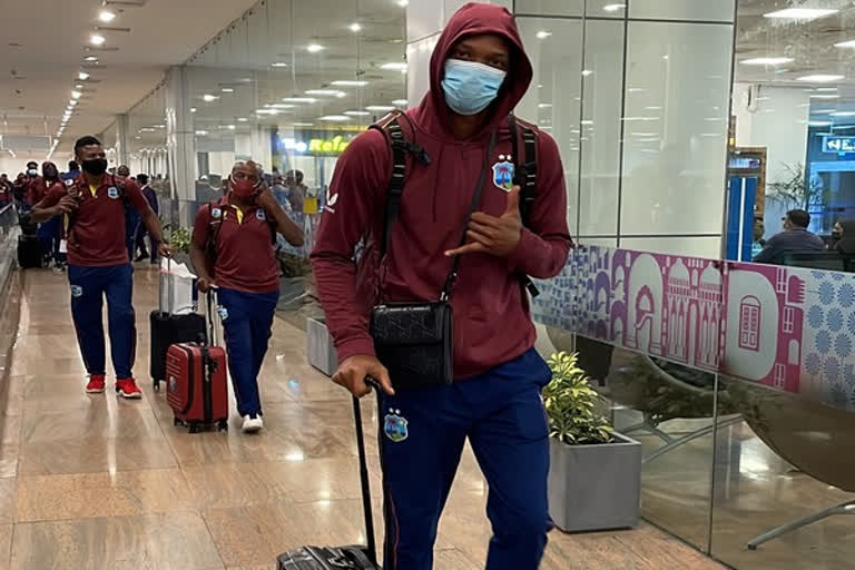 West Indies arrive for limited over series against India