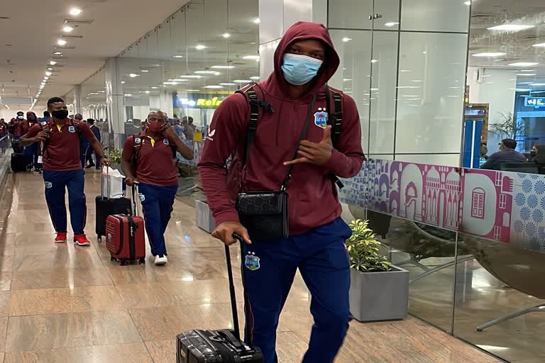 West Indies squad arrives for limited overs series against India