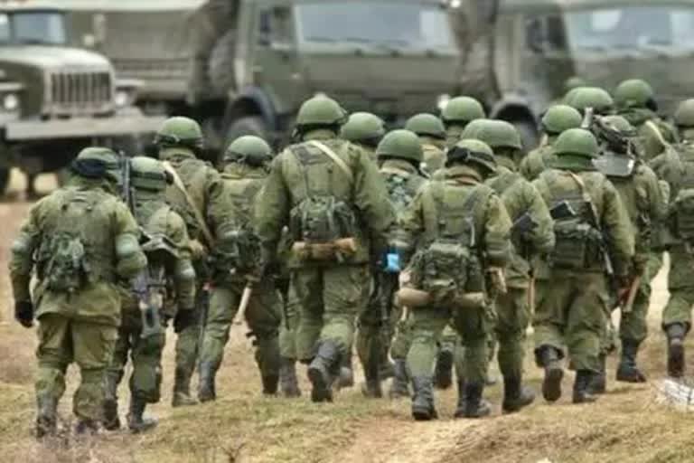 यूक्रेन की सीमा पर अमेरिकी सैनिक