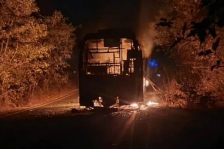 The fire broke out when the luxury bus left for Goa
