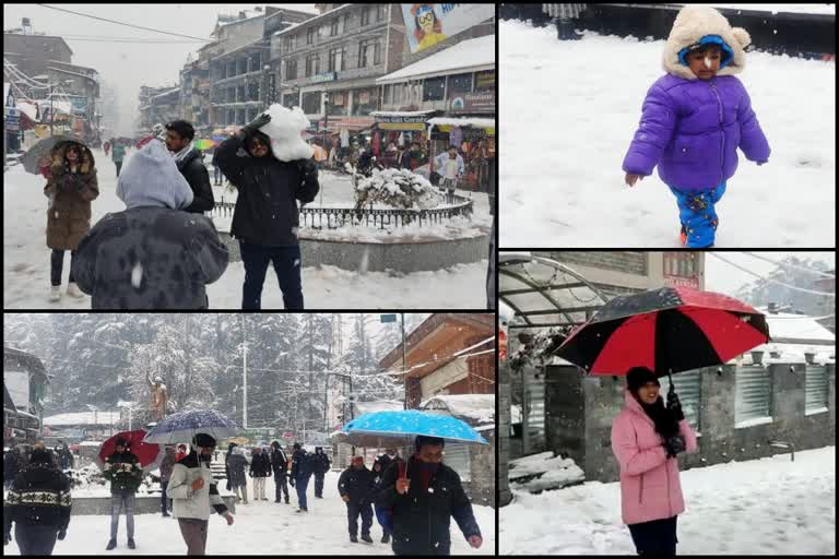 snowfall in Manali