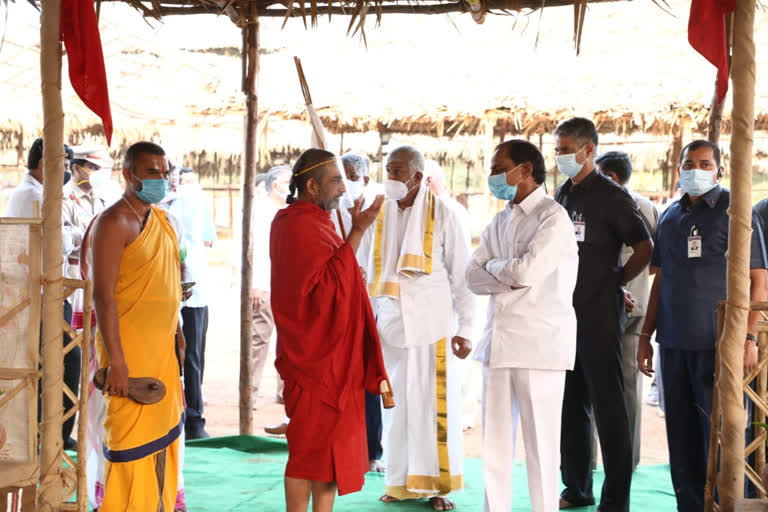 CM KCR at the millennium celebrations of Sri Ramanujacharya