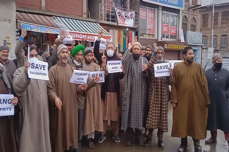 Candle March against Acid Throwing