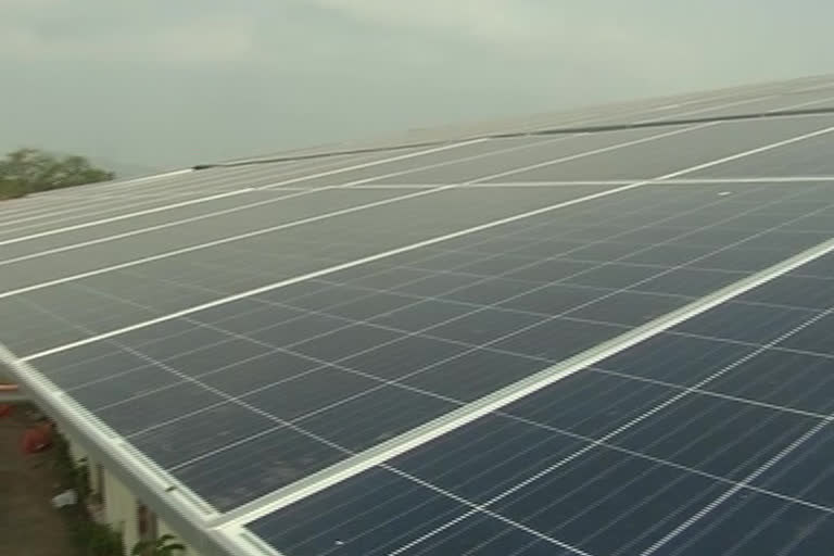 Solar power plant at Indira Gandhi Municipal Stadium