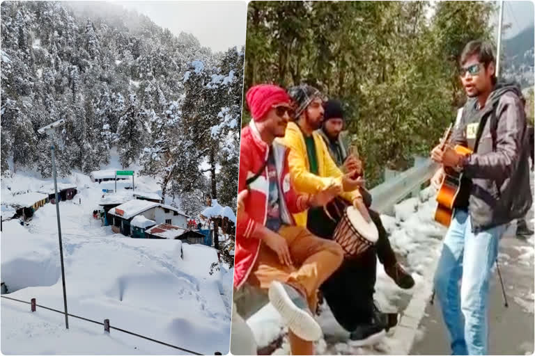 Snowfall in Dhanaulti