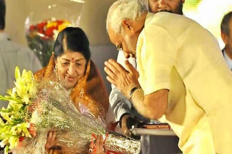 Pm modi condolence to demise of lata mangeshkar