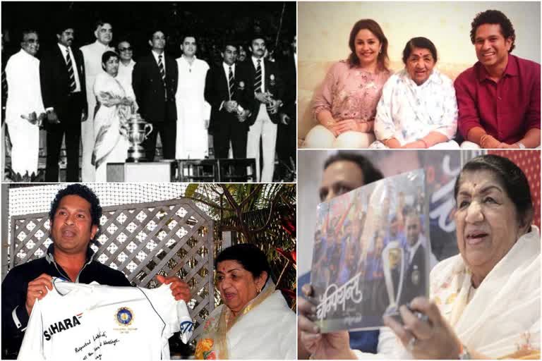 Lata ji and her love for cricket  LATA MANGESHKAR AND CRICKET  Lata Mangeshkar loved cricket and Sachin Tendulkar  LATA MANGESHKAR PASSES AWAY  ലതാ മങ്കേഷ്‌കർ ഇന്ത്യൻ ക്രിക്കറ്റിന്‍റെ ഏറ്റവും കടുത്ത ആരാധിക  പാട്ടിനൊപ്പം ക്രിക്കറ്റിനെ സ്‌നേഹിച്ച വാനമ്പാടി  ലതാ മങ്കേഷ്‌കർ ക്രിക്കറ്റ്