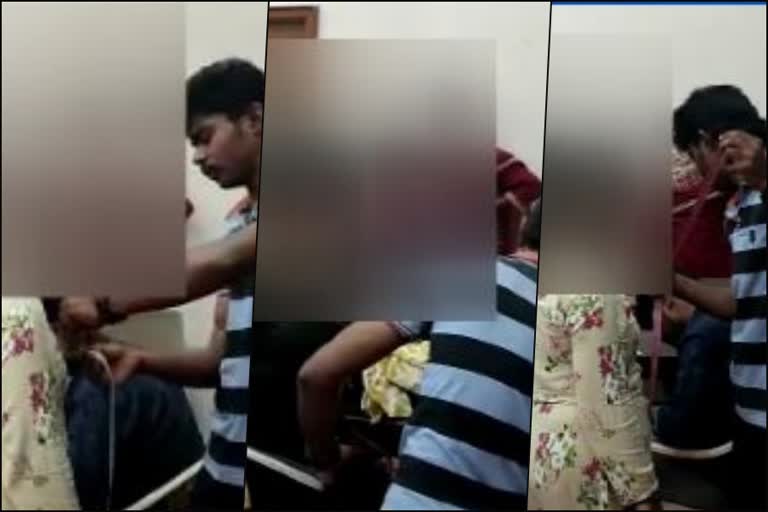 Male tailor taking women police body measurements  വനിത പൊലീസുകാരുടെ അളവെടുക്കാന്‍ പുരുഷ തയ്യാല്‍ക്കാരന്‍  യൂണിഫോം വിവാദത്തില്‍ ആന്ധ്രാപ്രദേശ് ആഭ്യന്തര വകുപ്പിനെതിരെ വിമര്‍ശനം  Andhra pradesh todays news  ആന്ധ്രാപ്രദേശ് ഇന്നത്തെ വാര്‍ത്ത