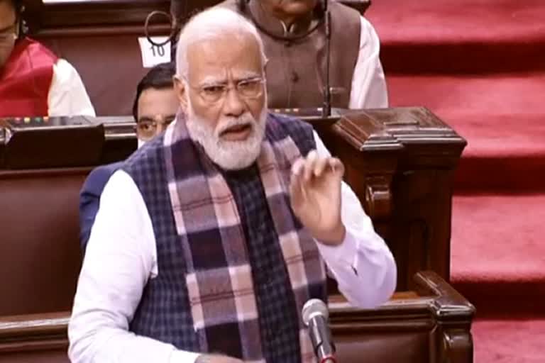 PM Narendra Modi in Rajya Sabha