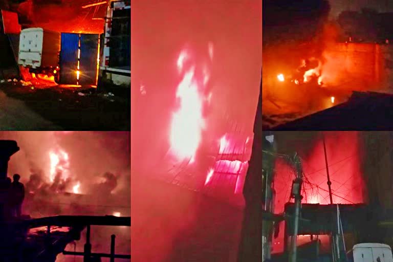 Bhartiya Beej Bhandar godown fire in Bettiah