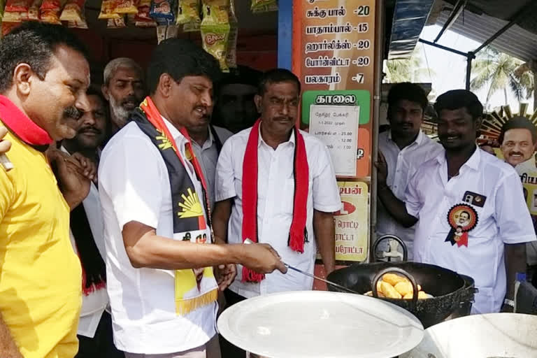 dmk candidate campaign at coimbatore