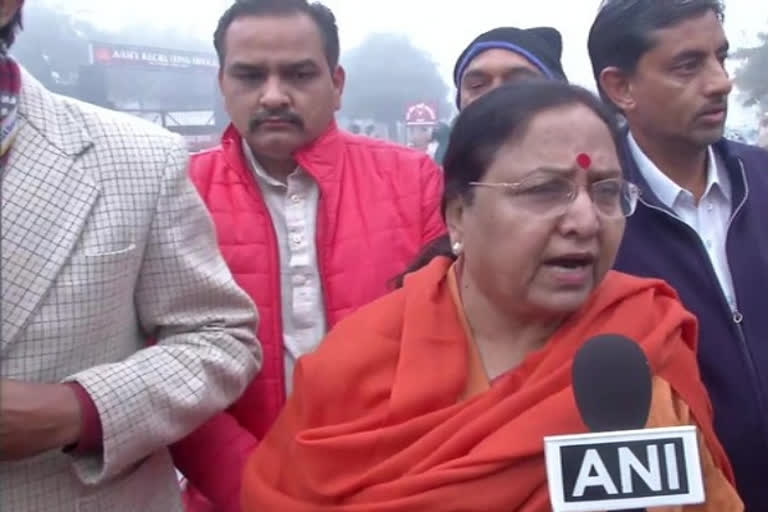UP polls: BJP candidate from Agra Baby Rani Maurya casts vote