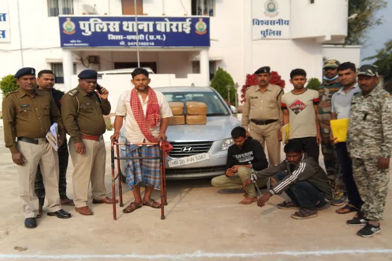 Ganja worth lakhs recovered at Dhamtari Odisha border