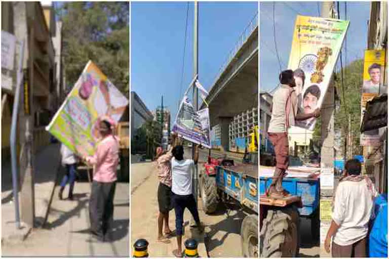 BBMP removes flexes in Bengaluru