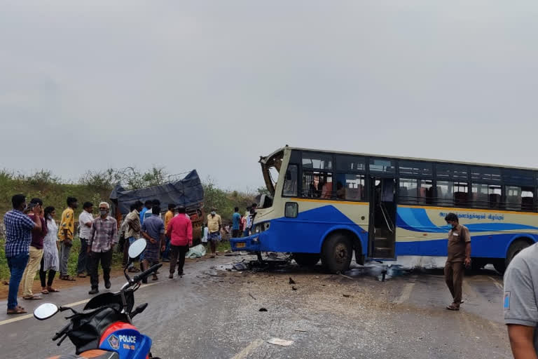 Two dead, dozen injured as roadways bus rams into vehicle in UP's Hapur