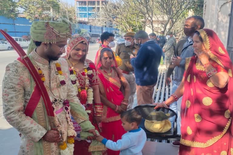 Newly Married Couple in Rajasthan Assembly Campus