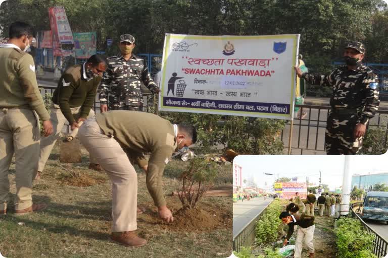 स्वच्छता पखवाड़ा के तहत एसएसबी जवानों ने की साफ-सफाई