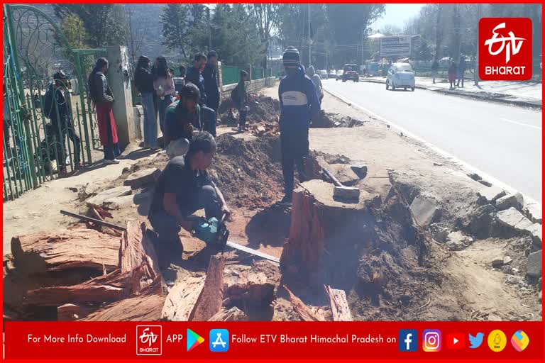 Kullu Mall Road construction started