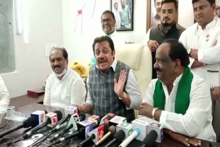 Zamir Ahmed Khan press conference in Hubli