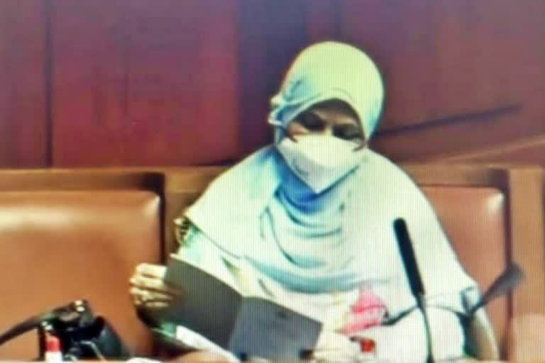 Bengaluru: MLA Kaneez Fathima attends assembly session in Hijab