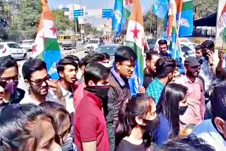 NSUI Protest in Udaipur