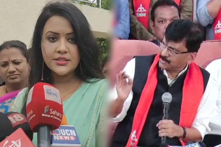 amruta fadnavis and sanjay raut