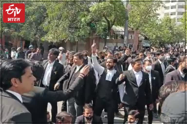 Lawyers Protest in Jaipur