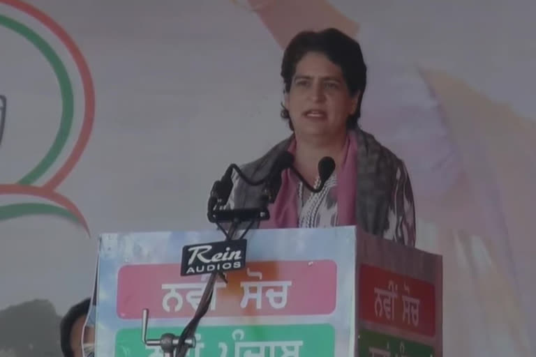 Congress leader Priyanka Gandhi Vadra took on the Narendra Modi government at the Centre on Thursday, saying the BJP's governance is only visible in advertisements. Priyanka Gandhi was addressing a rally at Pathankot in poll-bound Punjab.